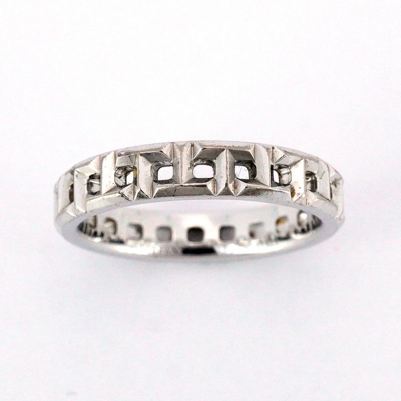 Tiffany & Co Ring T True 18k White Gold White Gold No 7.5 Women's