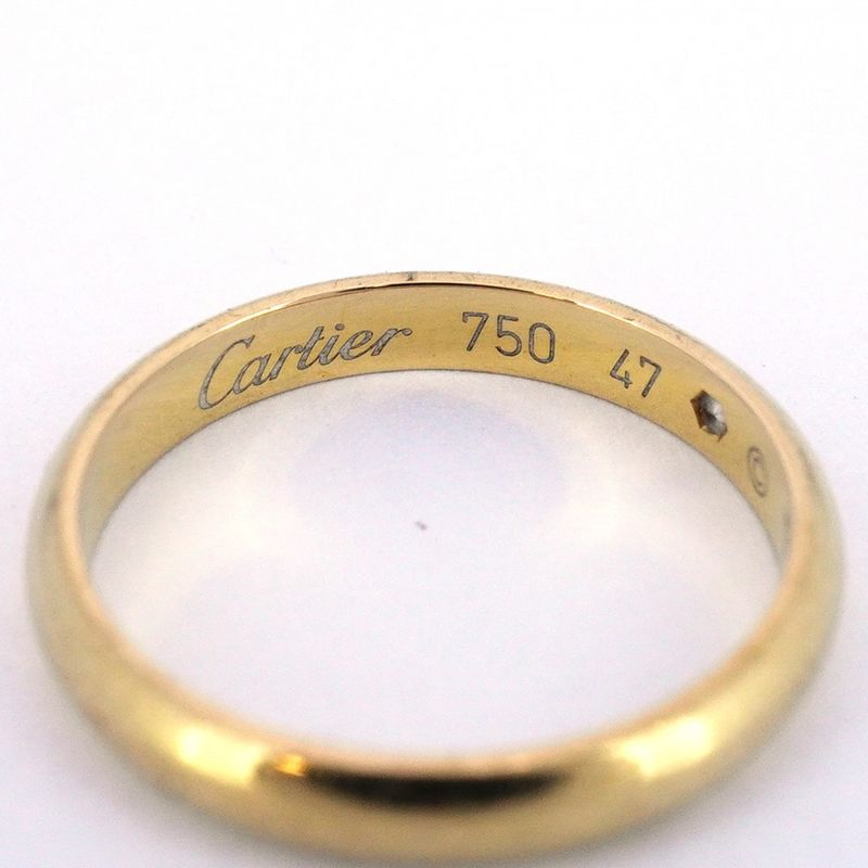 Cartier Ring Classic Wedding 1pd 18k Yellow Gold Yellow Gold Diamond #47 Ladies