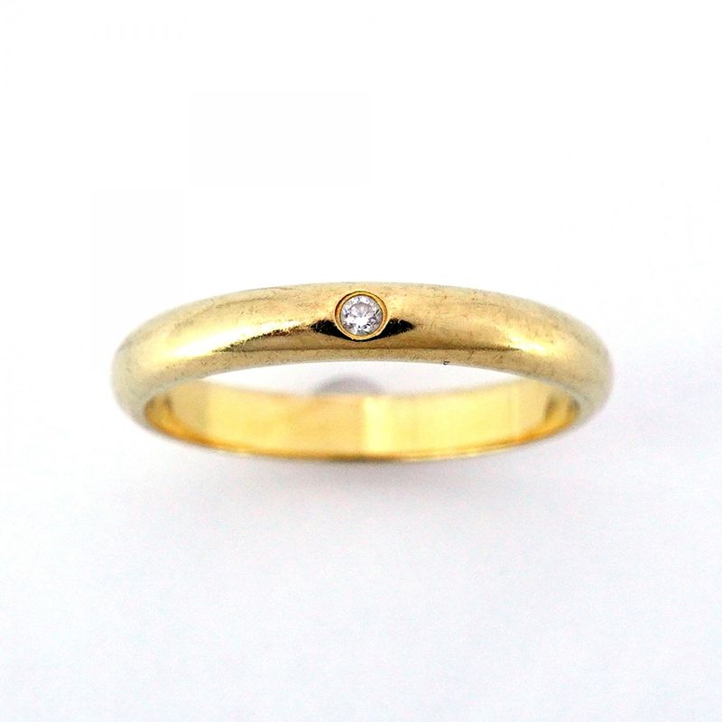 Cartier Ring Classic Wedding 1pd 18k Yellow Gold Yellow Gold Diamond #47 Ladies