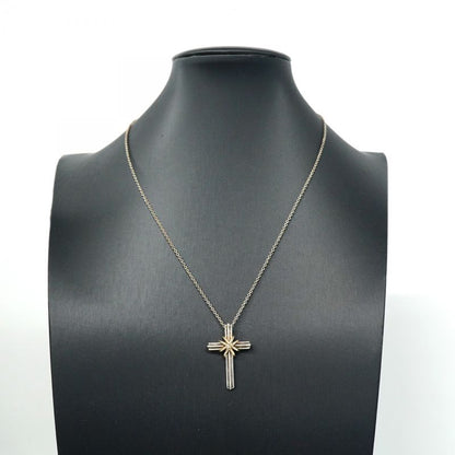 Tiffany & Co Necklace Signature Cross 18k Yellow Gold Yellow Gold Silver 925