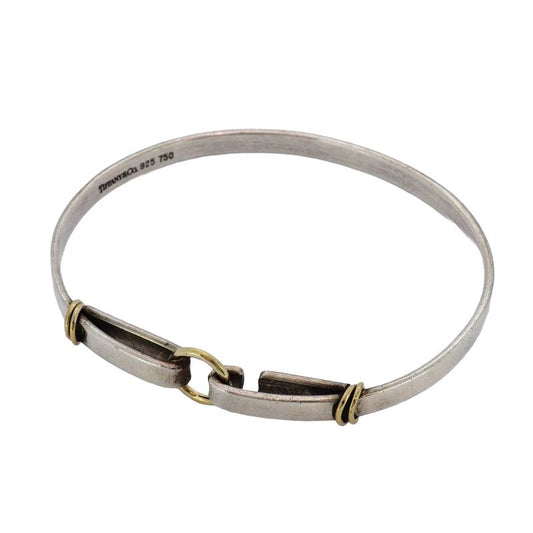 Tiffany & Co Bangle Hook & Eye 18k Yellow Gold Yellow Gold Silver 925 Ladies
