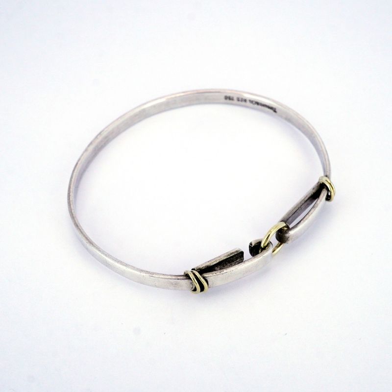 Tiffany & Co Bangle Hook & Eye 18k Yellow Gold Yellow Gold Silver 925 Ladies