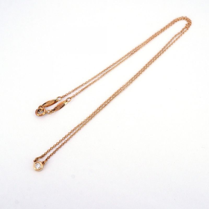 Tiffany & Co Necklace Visor Yard 1pd 18k Pink Gold Pink Gold Diamond Ladies