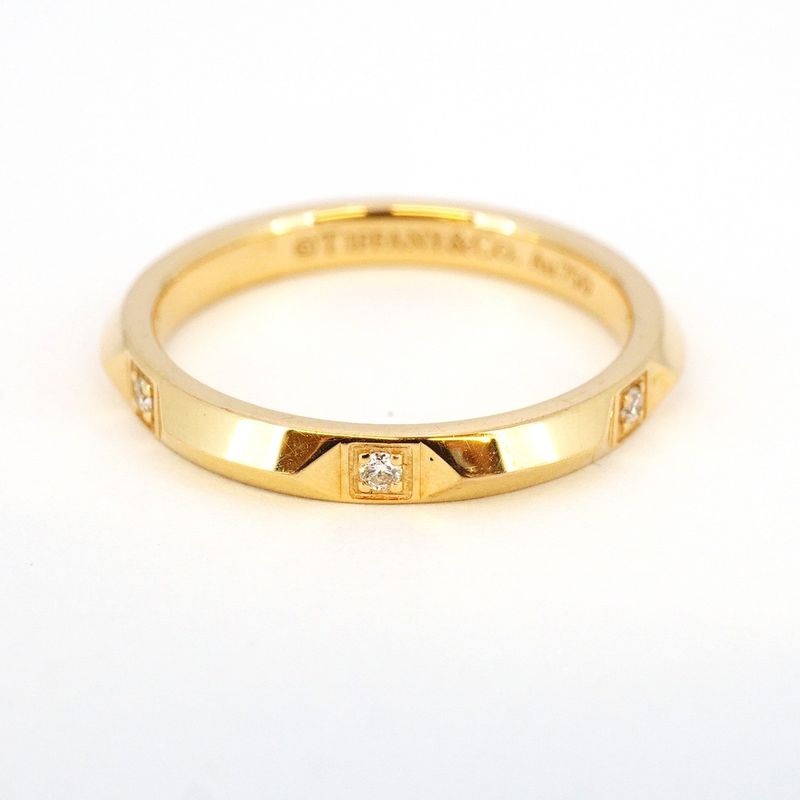 Tiffany & Co Ring True 18k Pink Gold Pink Gold Diamond Size 13.5 Women's