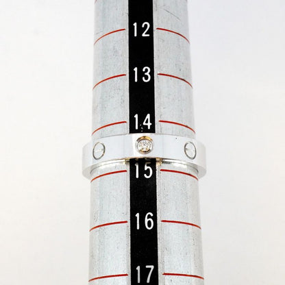 Cartier Ring Mini Love 18k White Gold White Gold Diamond #55 Ladies