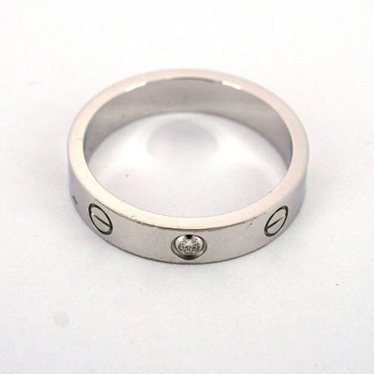 Cartier Ring Mini Love 18k White Gold White Gold Diamond #55 Ladies