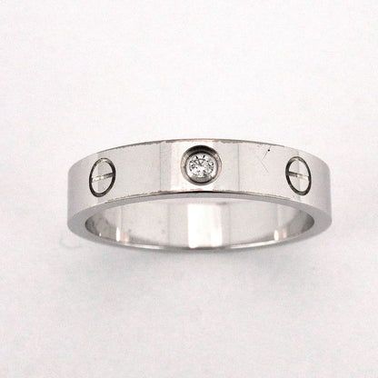 Cartier Ring Mini Love 18k White Gold White Gold Diamond #55 Ladies