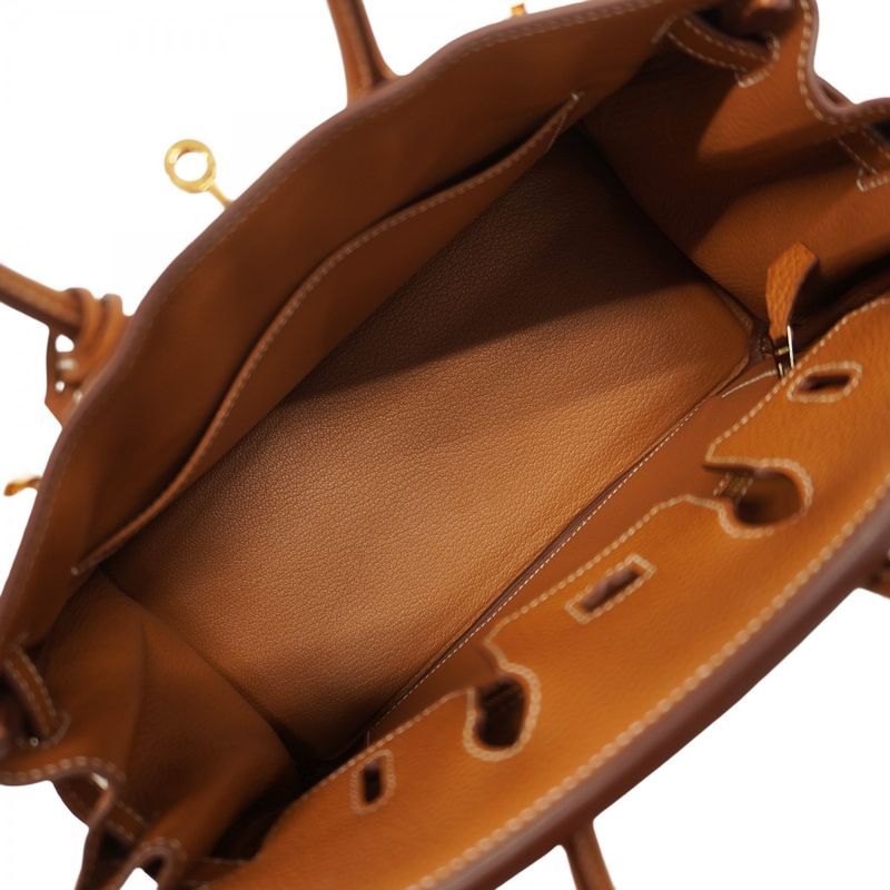 Hermes Handbag Birkin 25 Togo Gold Hardware B Engraved Ladies