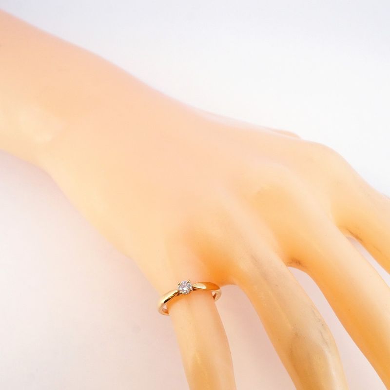 Tiffany & Co Ring Harmony 1pd 18k Pink Gold Pink Gold Diamond Size 6.5 Women's