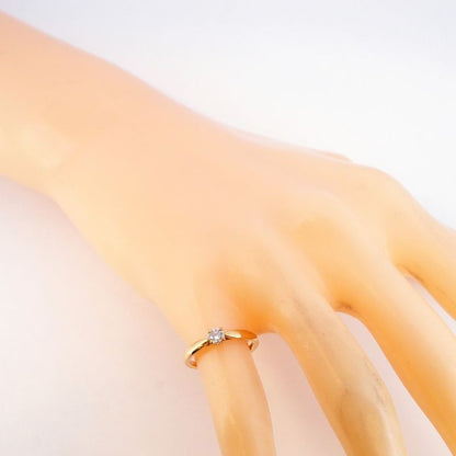 Tiffany & Co Ring Harmony 1pd 18k Pink Gold Pink Gold Diamond Size 6.5 Women's