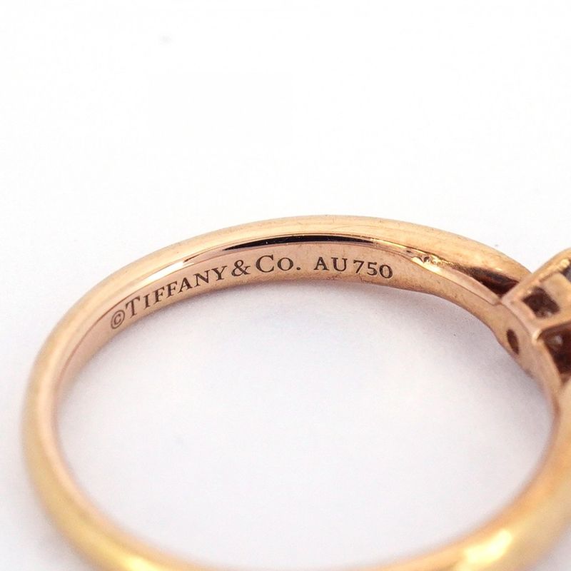 Tiffany & Co Ring Harmony 1pd 18k Pink Gold Pink Gold Diamond Size 6.5 Women's