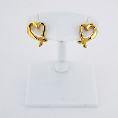 Tiffany & Co Earrings Loving Heart 18k Yellow Gold Yellow Gold Women's