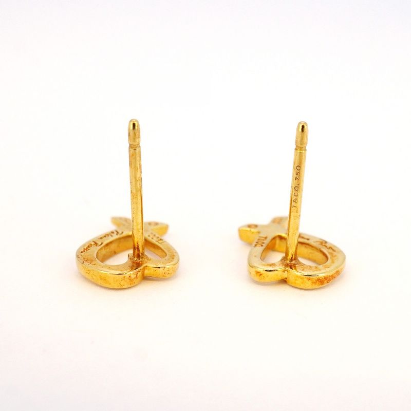 Tiffany & Co Earrings Loving Heart 18k Yellow Gold Yellow Gold Women's