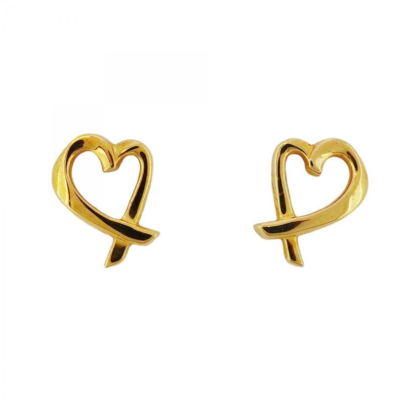 Tiffany & Co Earrings Loving Heart 18k Yellow Gold Yellow Gold Women's