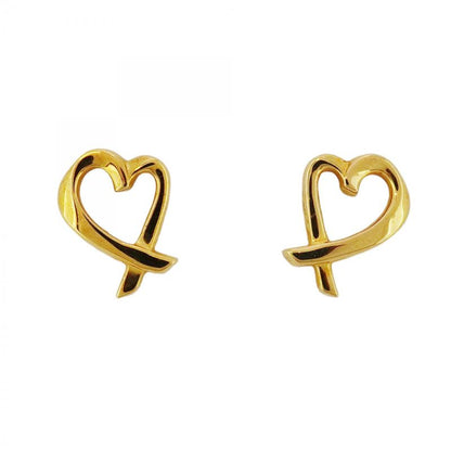 Tiffany & Co Earrings Loving Heart 18k Yellow Gold Yellow Gold Women's