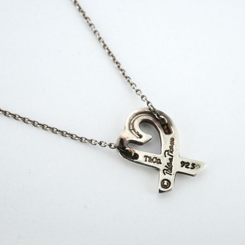 Tiffany & Co Necklace Loving Heart Silver 925 Women's