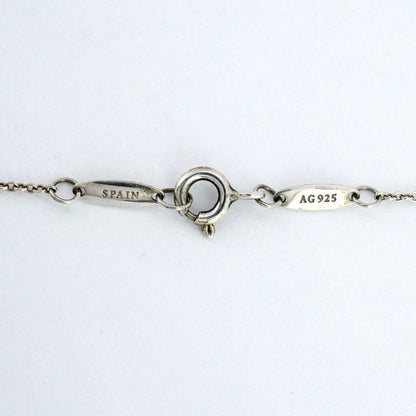 Tiffany & Co Necklace Visor Yard Silver 925 Aquamarine Blue Ladies