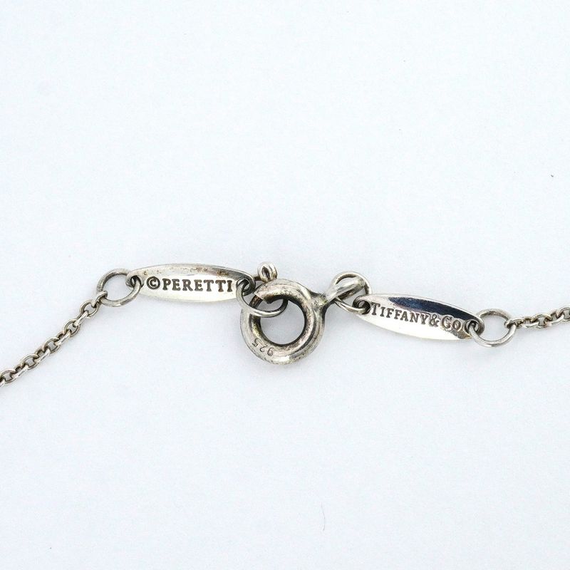 Tiffany & Co Necklace Visor Yard Silver 925 Aquamarine Blue Ladies