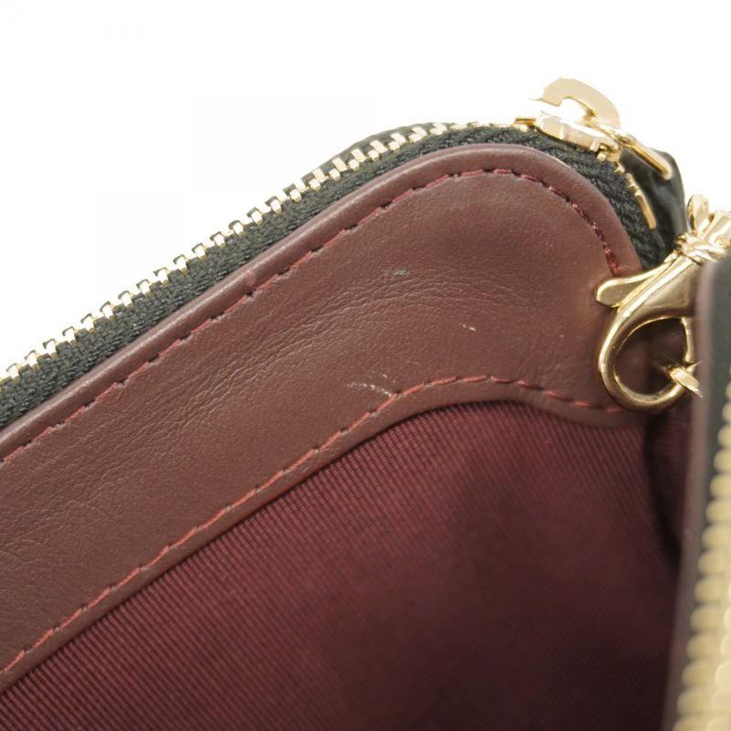 Chanel Shoulder Wallet Matelasse Caviar Skin Black Chien Pan Gold Hardware