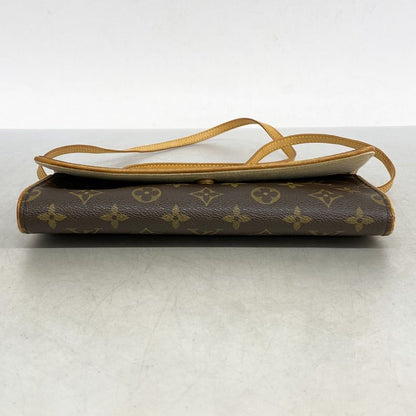 Louis Vuitton Shoulder Bag Monogram Pochette Twin GM M51852 Brown Ladies