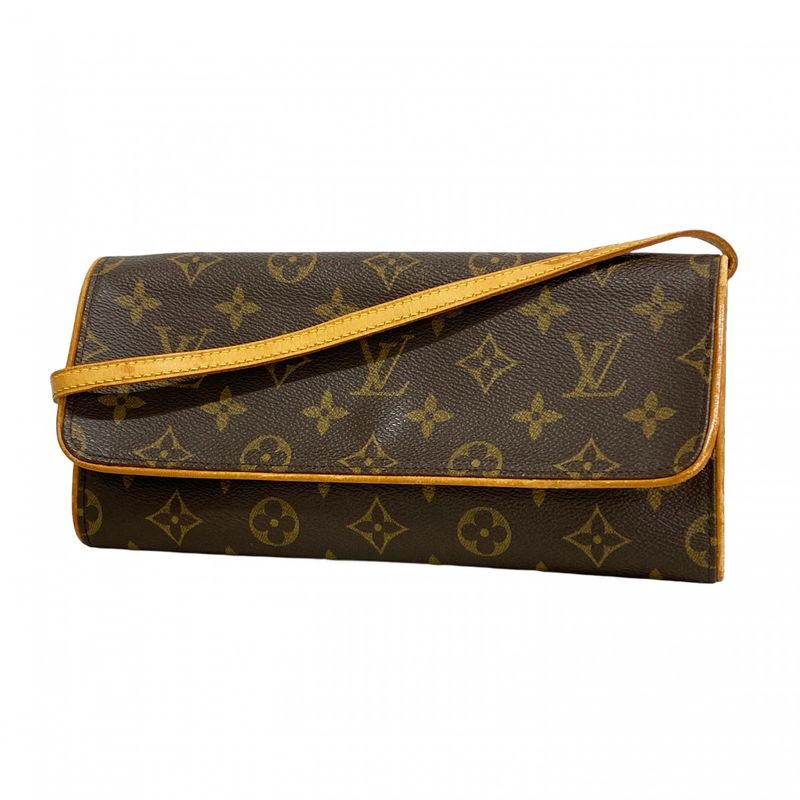Louis Vuitton Shoulder Bag Monogram Pochette Twin GM M51852 Brown Ladies