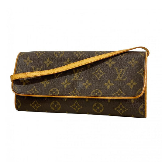 Louis Vuitton Shoulder Bag Monogram Pochette Twin GM M51852 Brown Ladies