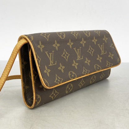 Louis Vuitton Shoulder Bag Monogram Pochette Twin GM M51852 Brown Ladies