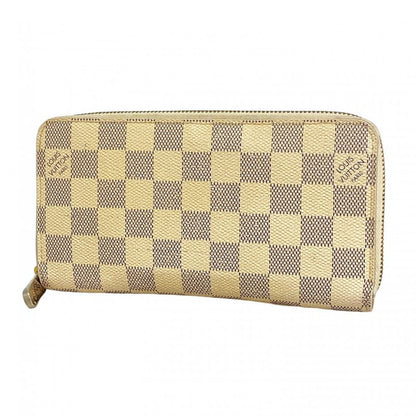 Louis Vuitton Long Wallet Damier Azure Zippy Wallet N60019 White Ladies