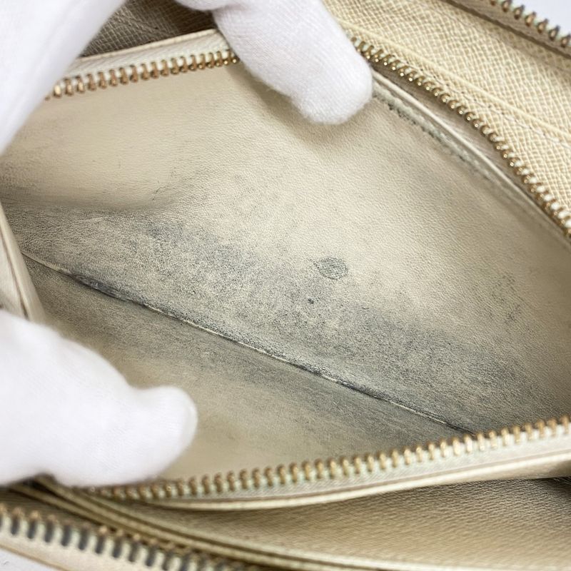 Louis Vuitton Long Wallet Damier Azure Zippy Wallet N60019 White Ladies