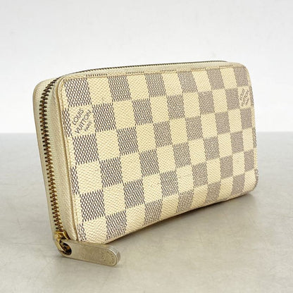 Louis Vuitton Long Wallet Damier Azure Zippy Wallet N60019 White Ladies