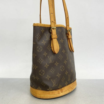 Louis Vuitton Tote Bag Monogram Bucket PM M42238 Brown Ladies