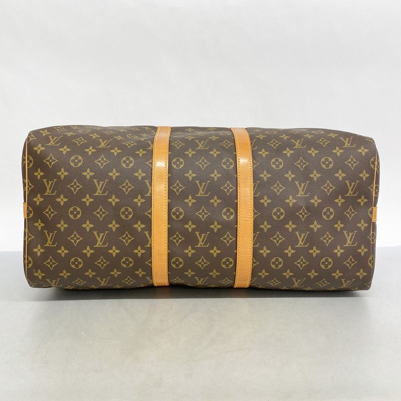 Louis Vuitton Boston Bag Monogram Keepall Bandoliere 55 M41414 Brown Men Women