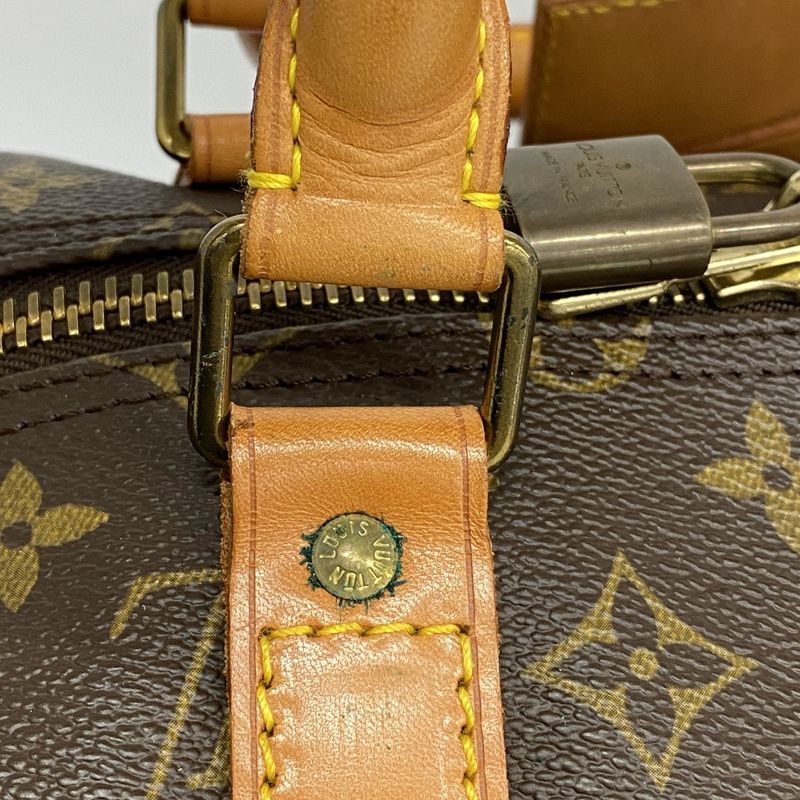 Louis Vuitton Boston Bag Monogram Keepall Bandoliere 55 M41414 Brown Men Women