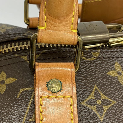 Louis Vuitton Boston Bag Monogram Keepall Bandoliere 55 M41414 Brown Men Women