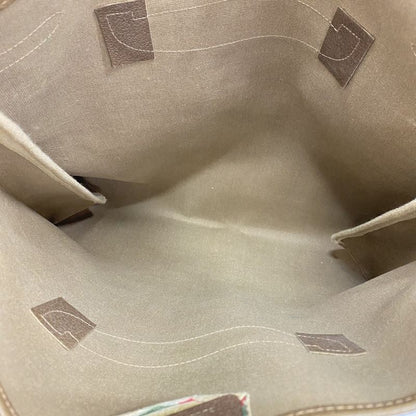Gucci Tote Bag GG Supreme 39 02 061 PVC Beige Brown Gold Silver Hardware Ladies
