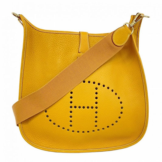 Hermes Shoulder Bag Evelyn 1gm Ardennes Natural Gold Hardware X Engraved Ladies