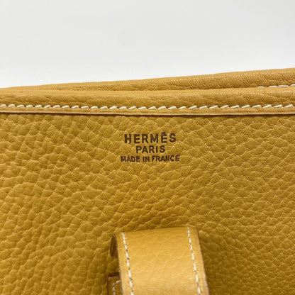 Hermes Shoulder Bag Evelyn 1gm Ardennes Natural Gold Hardware X Engraved Ladies