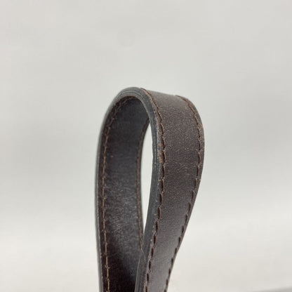 Fendi Handbag Zucca Nylon Canvas Brown Silver Hardware Women