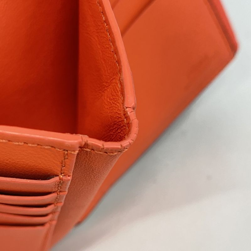 Fendi Wallet Peekaboo Leather Red Silver Hardware Women's