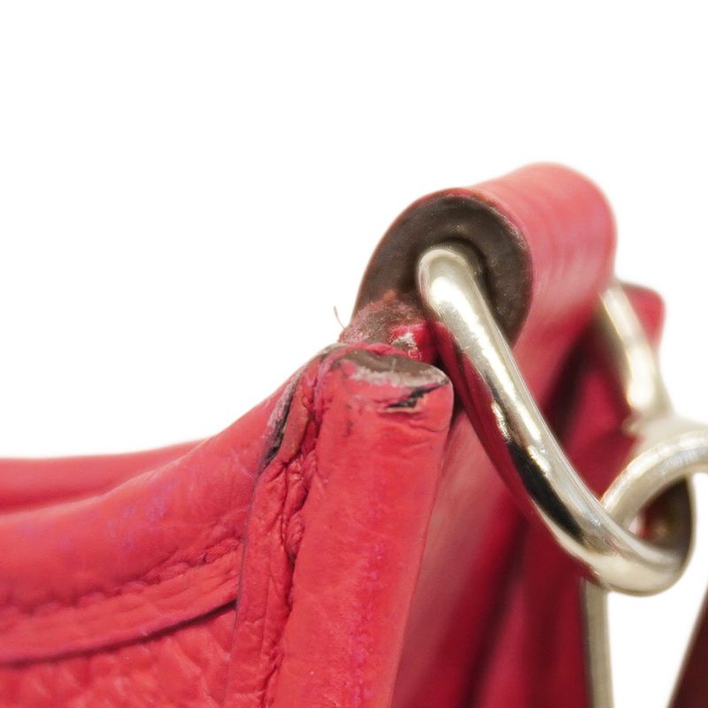 Hermes Shoulder Bag Evelyn TPM Taurillon Clemence Rose Silver Hardware C