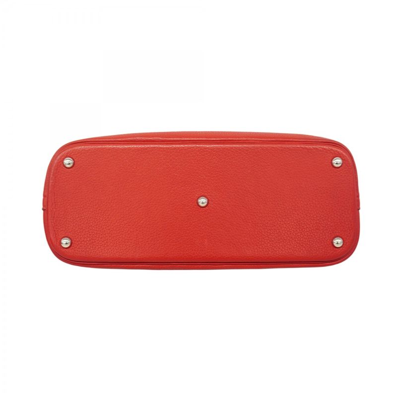 Hermes Handbag Bolide 35 Taurillon Clemence Rouge Cazac Silver Hardware Q