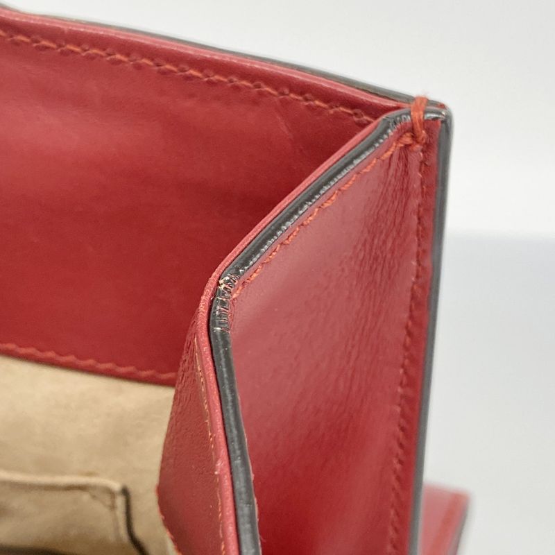 Gucci Handbag Bamboo 459076 Leather Red Gold Hardware 2way Bag Ladies