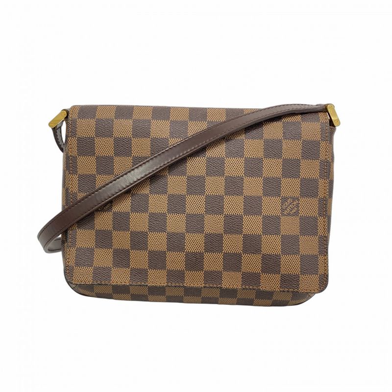 Louis Vuitton Shoulder Bag Damier Musette Tango Long Strap N51301 Ebene Ladies