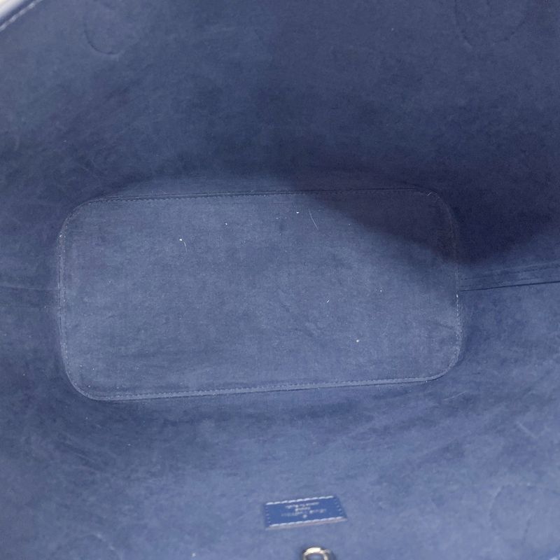 Louis Vuitton Tote Bag Epi Neverfull MM M40885 Andigo Blue Ladies