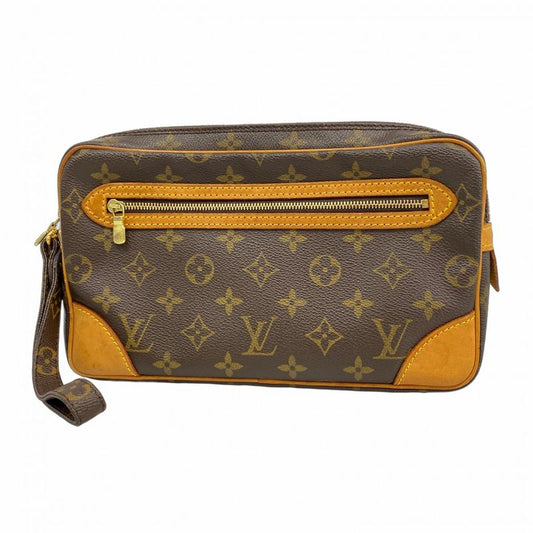 Louis Vuitton Clutch Bag Monogram Marly Dragonne GM M51825 Brown Ladies