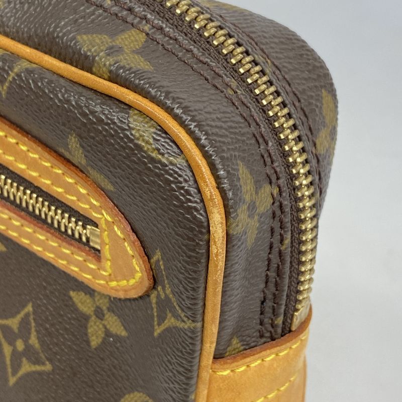 Louis Vuitton Clutch Bag Monogram Marly Dragonne GM M51825 Brown Ladies