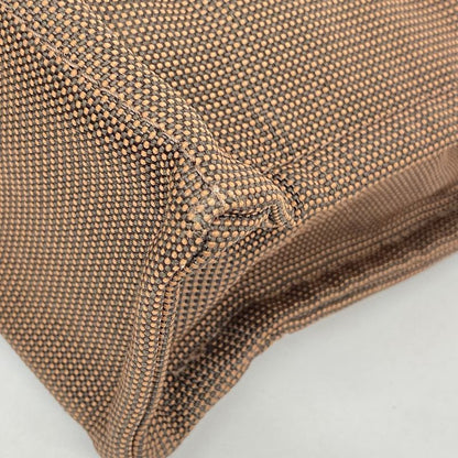 Hermes Tote Bag Her Line PM Canvas Brown Silver Hardware Women's