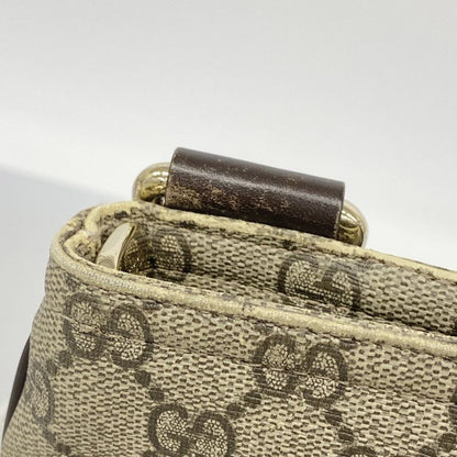 Gucci Shoulder Bag GG Supreme 295257 PVC Brown Chien Pan Gold Hardware Women's