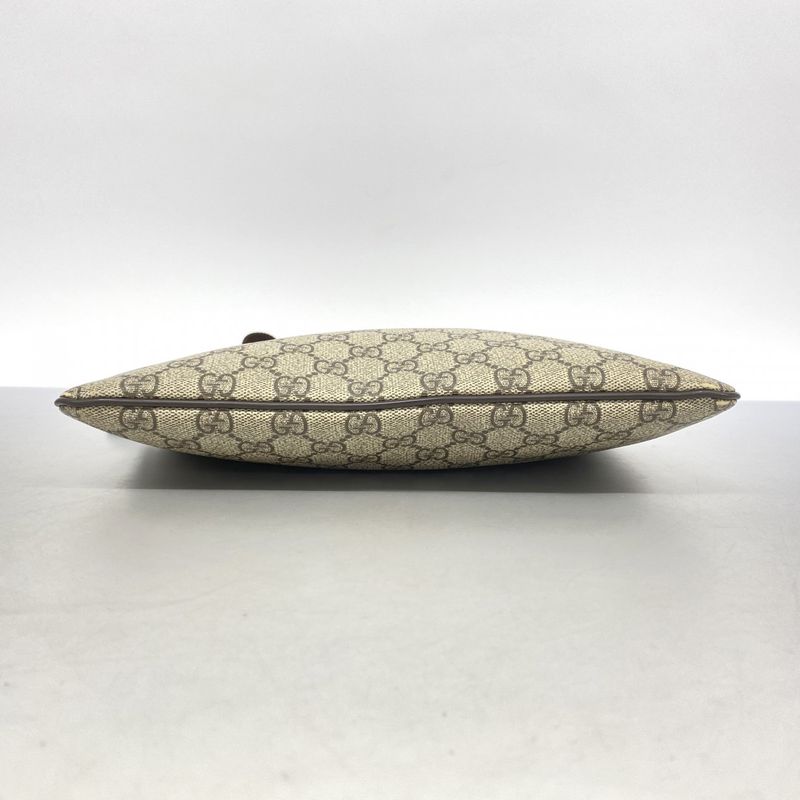 Gucci Shoulder Bag GG Supreme 295257 PVC Brown Chien Pan Gold Hardware Women's