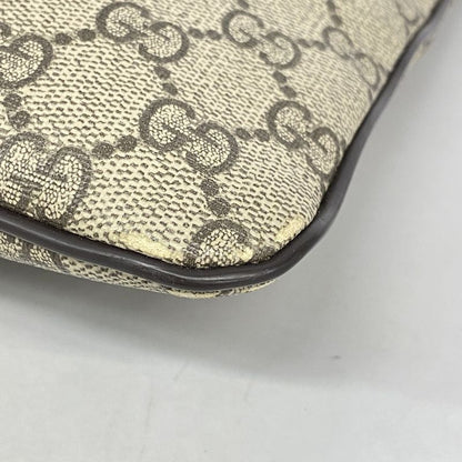 Gucci Shoulder Bag GG Supreme 295257 PVC Brown Chien Pan Gold Hardware Women's